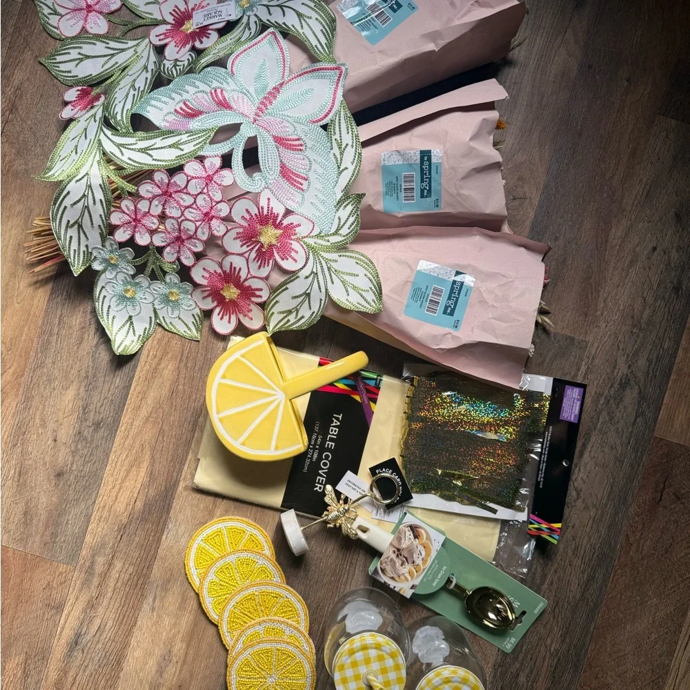 Yellow Spring Party Accessories - Home Garden Party Supplies or Bachelorette
